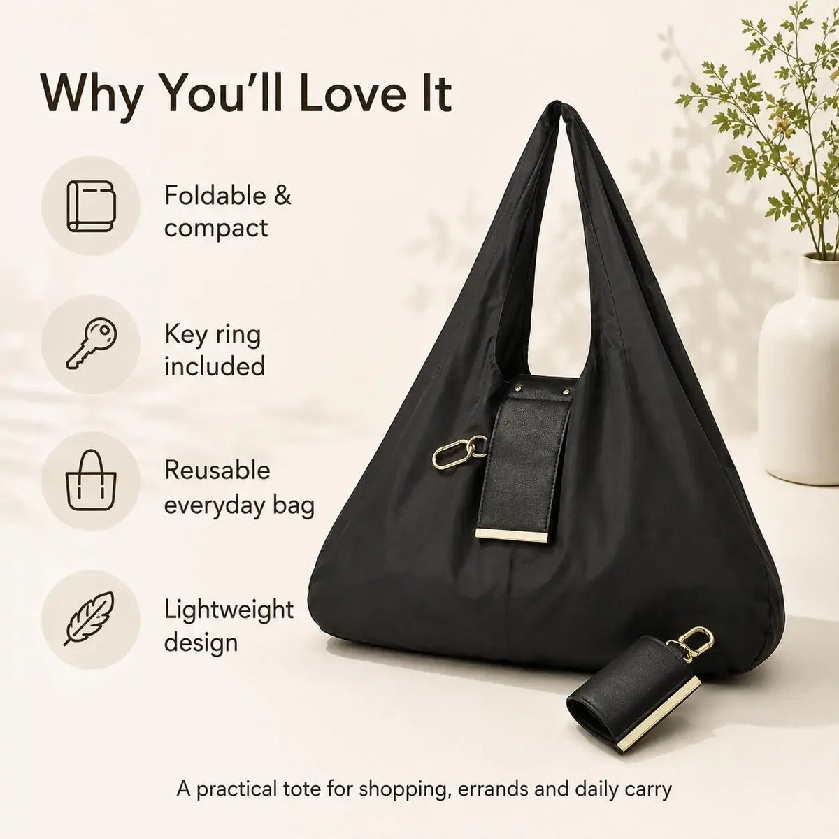 💖⏰Last Day Promotion 49% OFF🔥 - 👜Foldable Keychain Storage Tote Bag