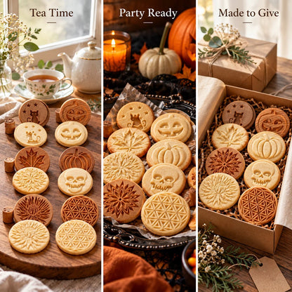 🍪 Carved Wooden Cookie Stamps | One Press, Beautiful Detail