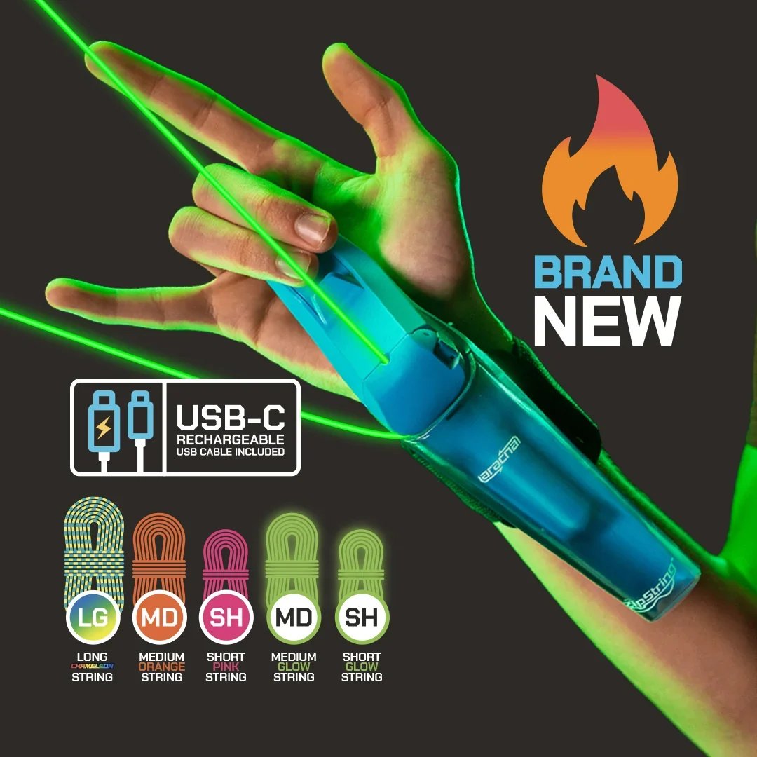 🔥 LAST DAY 50% OFF - 🕷 Rechargeable Wrist String Launcher with UV-Reactive & Glow-in-the-Dark Strings for Kids & Adults 🎁Buy 2 Free Shipping