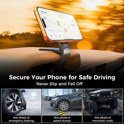 Strong Magnet Magnetic Cellphone Car Mount - Hands-Free Phone Holder, 95° Adjustable