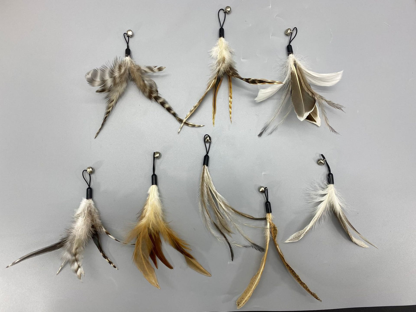 💖Cat Toy Wand Auto Interactive Toys for Indoor Cat 8 in 1 Hands-Free Natural Bird Feather Ball Toys
