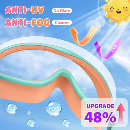 MARISUN Kids Swim Goggles 2-Pack | Ages 3-15 | Anti-Fog UV Protection | HD Clear Vision