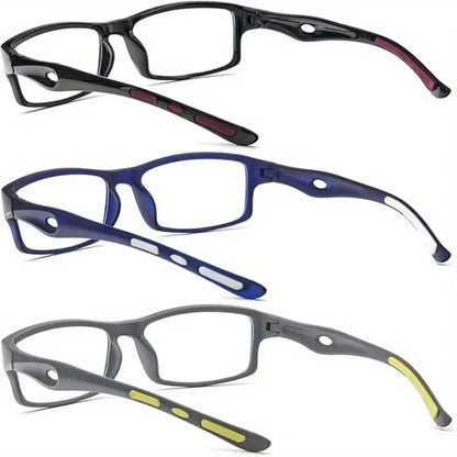 6PCS New Men's and Women's Retro Square High-definition Reading Glasses