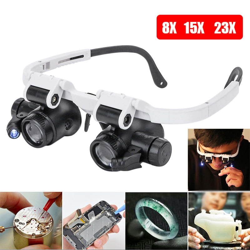🔬LAST DAY SALE 49%OFF✨ Precision LED Magnifier Glasses – Interchangeable Lenses, Dual LED, Hands-Free 💡