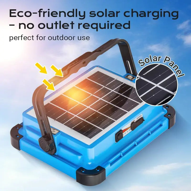 Solar Rechargeable 6000mA LED Work Light