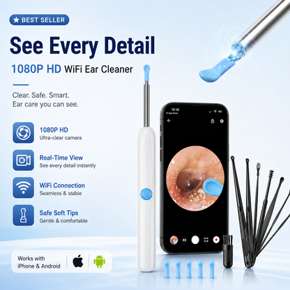 HD Visual Earwax Removal Tool with Camera - 1080P Ear Cleaner
