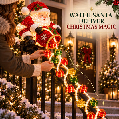 🎅 ✨Santa Magic Gift Cascade Railing Light