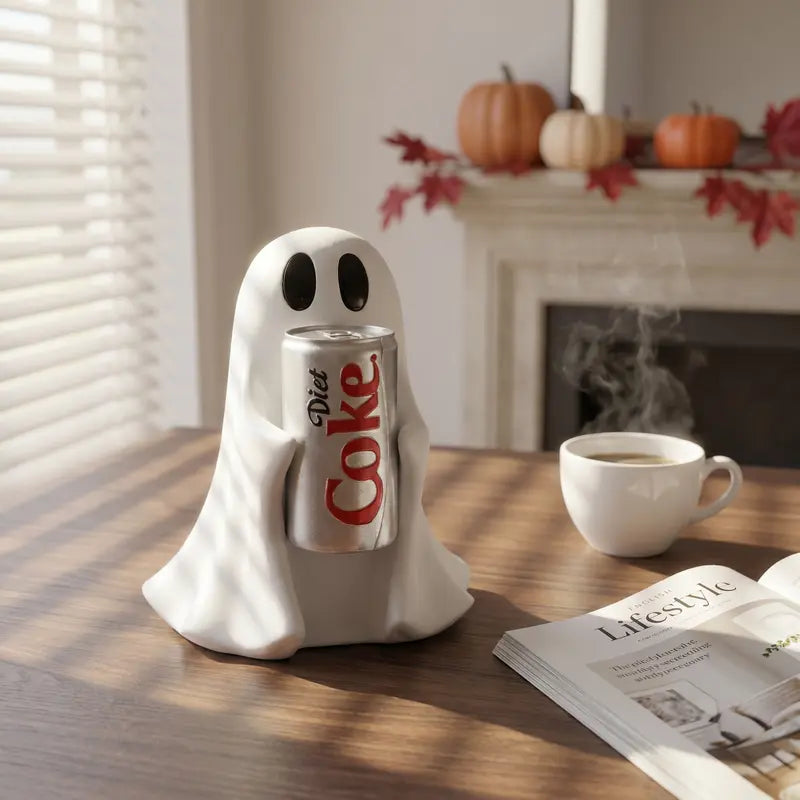 Ghost Holding Drink Resin Craft Ornament