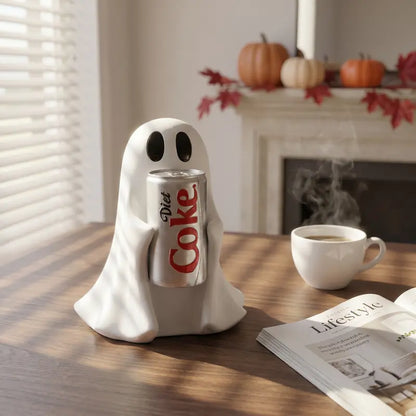 Ghost Holding Drink Resin Craft Ornament