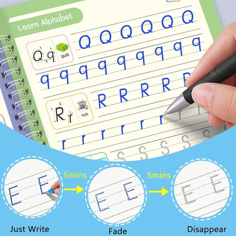 4 Pcs Magic Grooved Practice Copybook