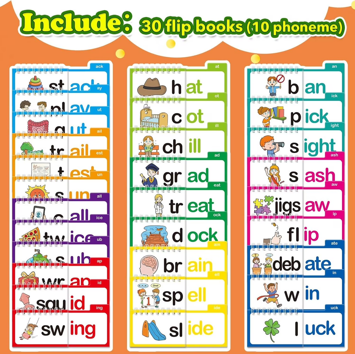 📚 50% OFF Kids Word Building Book – Interactive Phonics Activity Set For Early Reading & Vocabulary Learning
