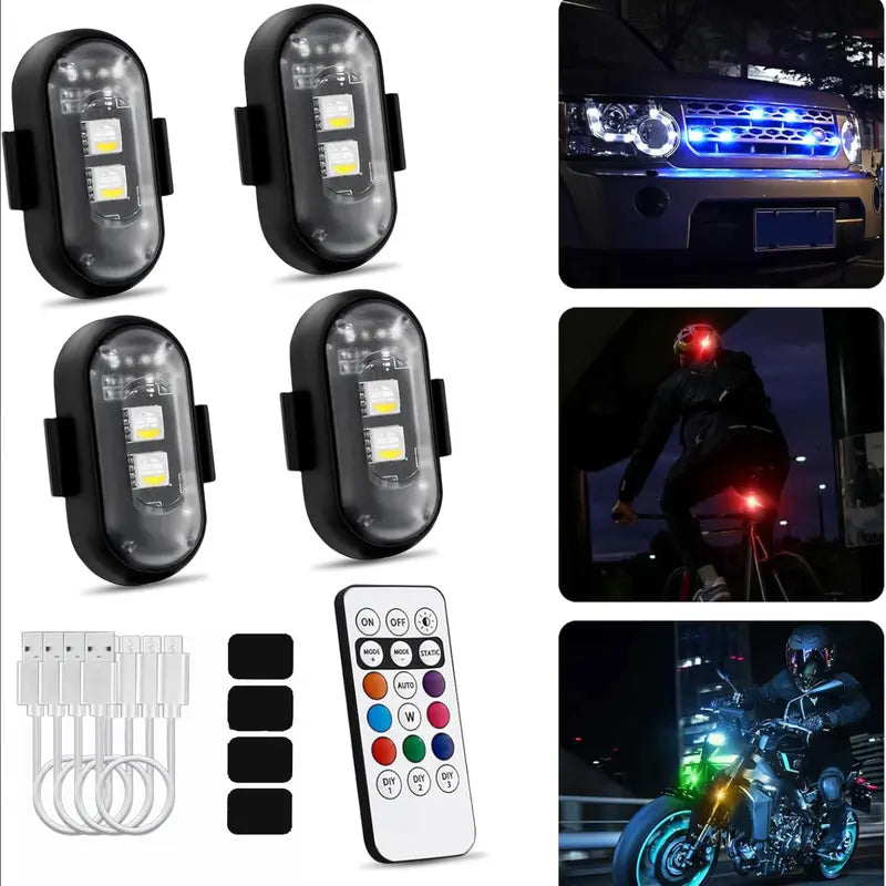 RGB Led Aircraft Strobe Light Remote Wireless