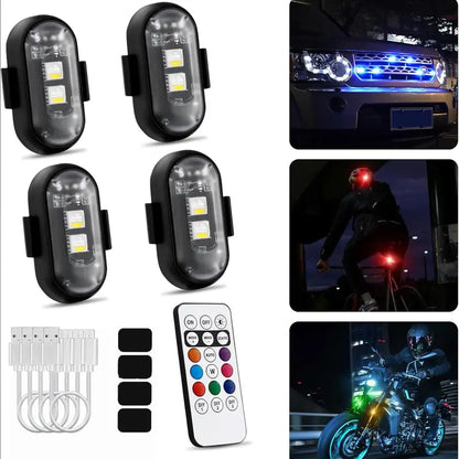 RGB Led Aircraft Strobe Light Remote Wireless