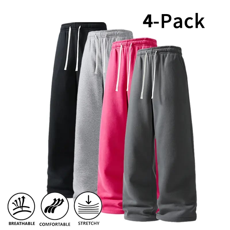 4-Pack  Ultra-Soft Wide-Leg Sweatpants