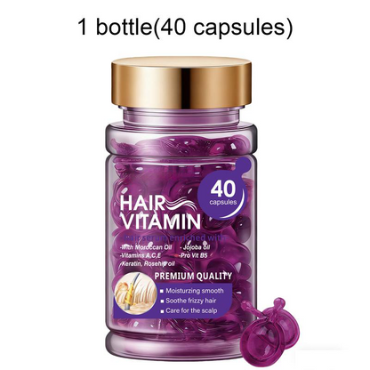 Hair Vitamin Capsules with Violet & Argan Oil for Frizz Control