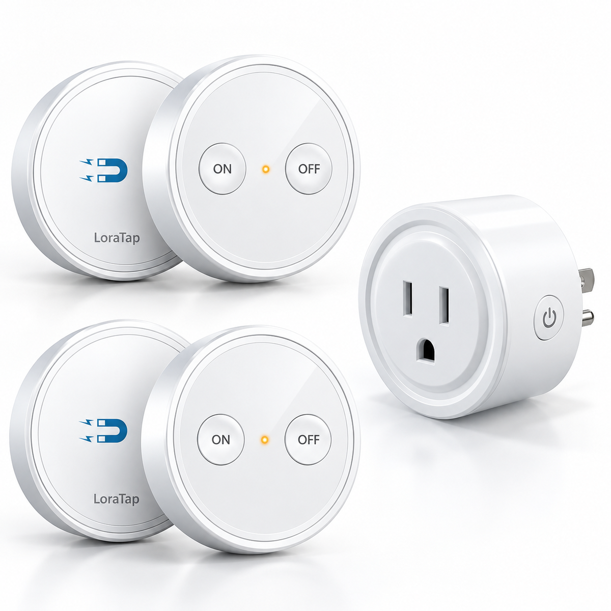 RF Wireless Remote Outlet – No App, No Wi-Fi, Magnetic ON/OFF Switch