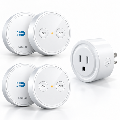 RF Wireless Remote Outlet – No App, No Wi-Fi, Magnetic ON/OFF Switch