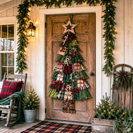 🎄Beginner-Friendly DIY Oversized Patchwork Christmas Tree Door Hanging Kit | Complete Kit with All Tools & Step-by-Step Guide Included
