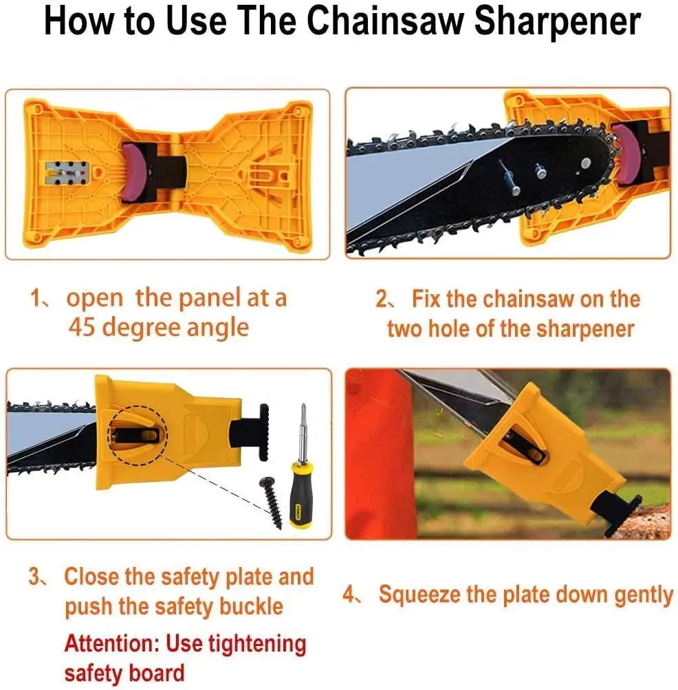 Portable Chainsaw Sharpener – Sharpen Your Saw Chain in Minutes, Fits 14–20 Inch Chainsaws
