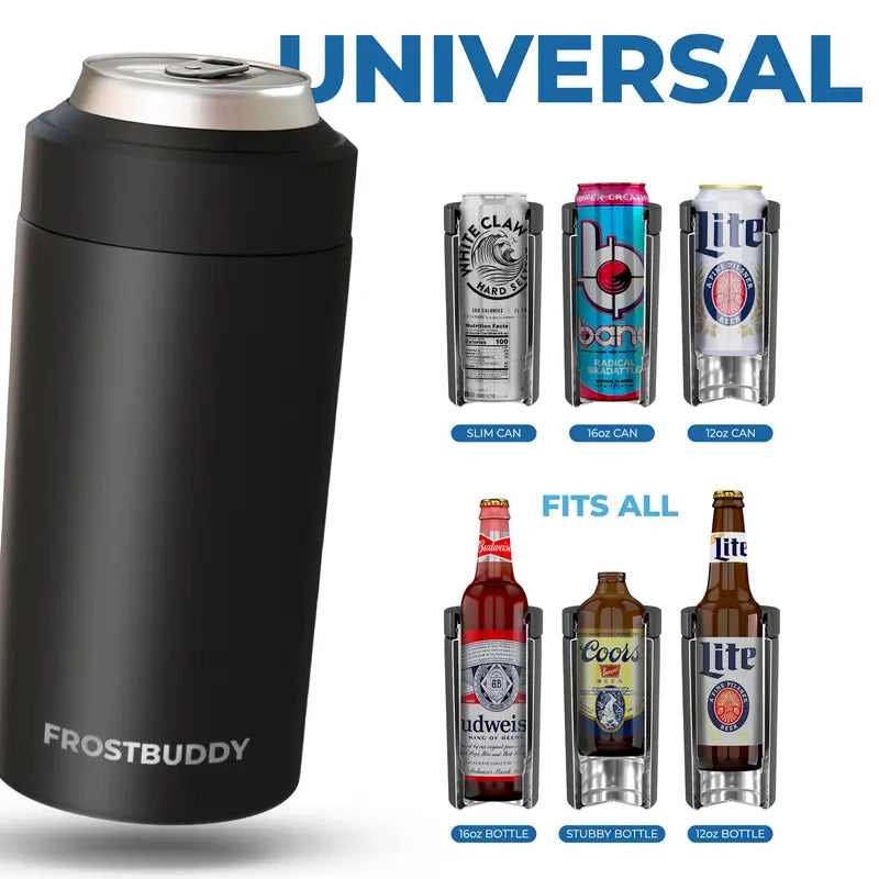 Universal Buddy - Fits 12oz Cans, Slim Cans, 12oz Bottles, 16oz Cans | Coffee Cup