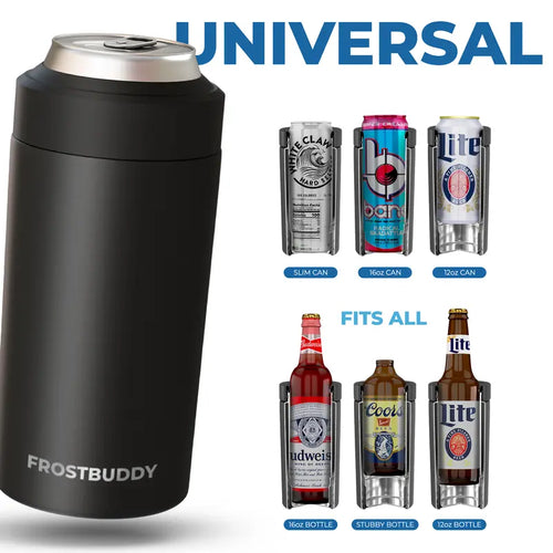 Universal Buddy - Fits 12oz Cans, Slim Cans, 12oz Bottles, 16oz Cans | Coffee Cup