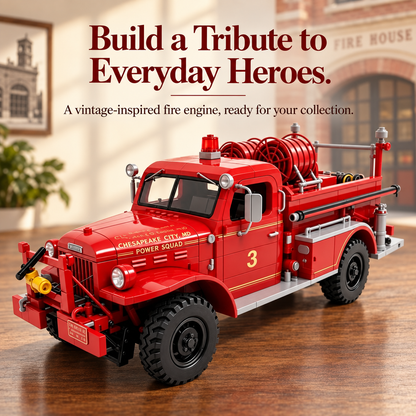 🚒1940s Heritage Fire Engine Building Set – Collector Edition