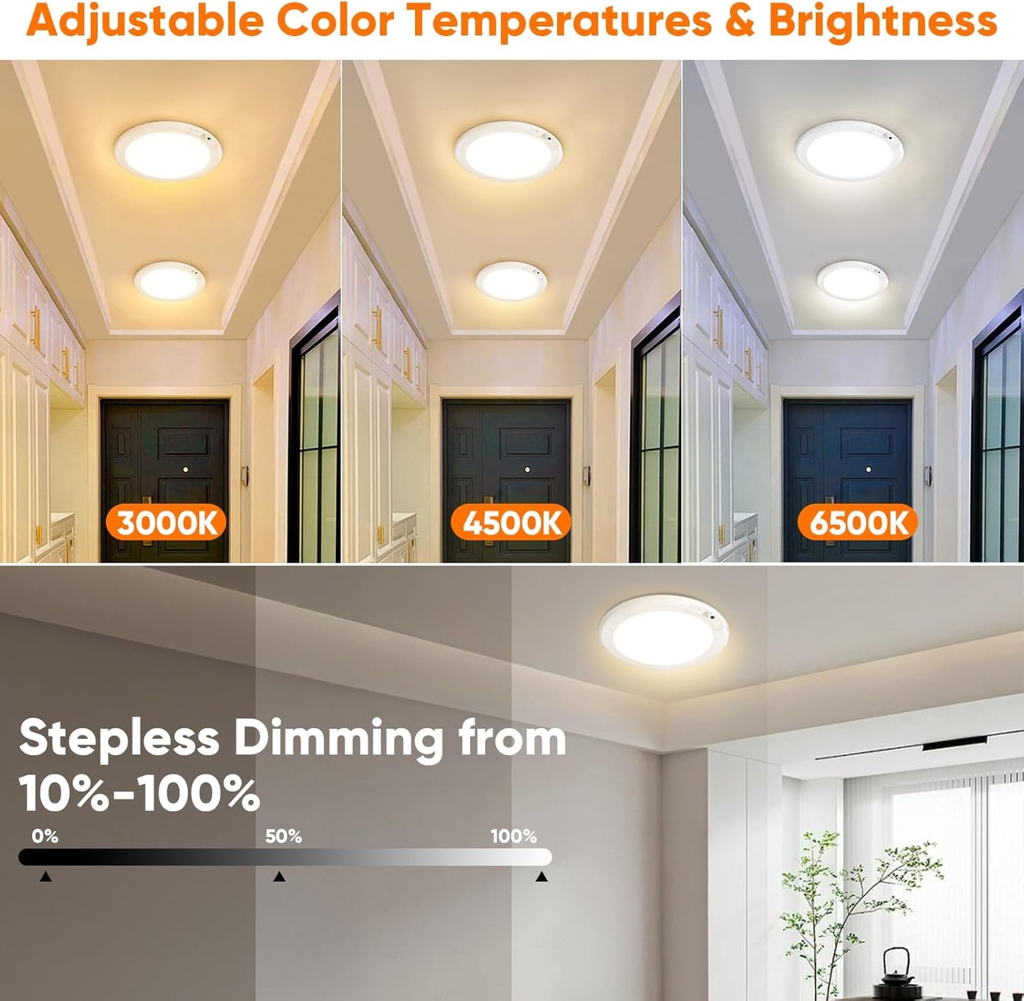 💡Rechargeable Magnetic Wireless Motion Sensor Ceiling Light with Remote