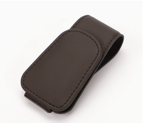🚗 Magnetic Sun Visor Organizer – Leather Sunglasses, Card & Ticket Holder
