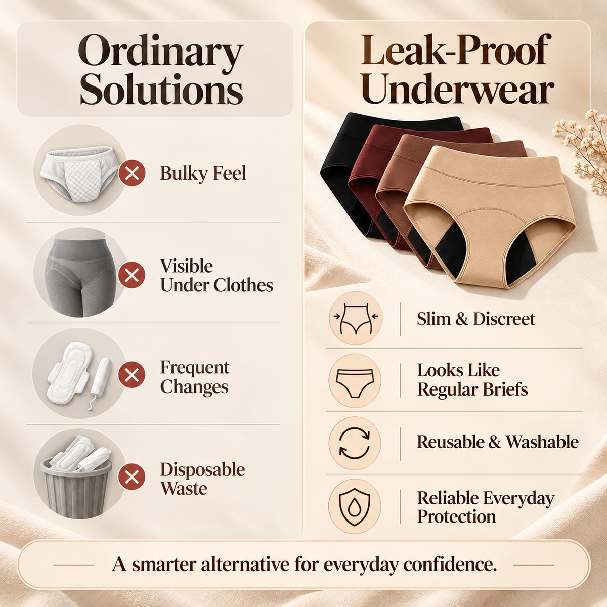 🌸💖100% Leak-Proof Underwear 4-pack