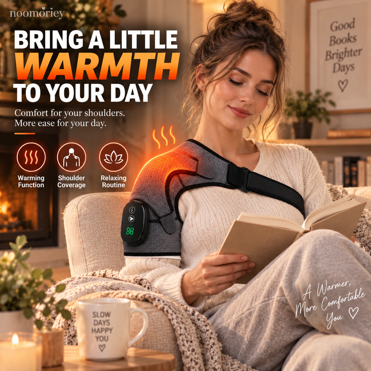 🔥 WarmEase – Heated Shoulder Massager with Vibration