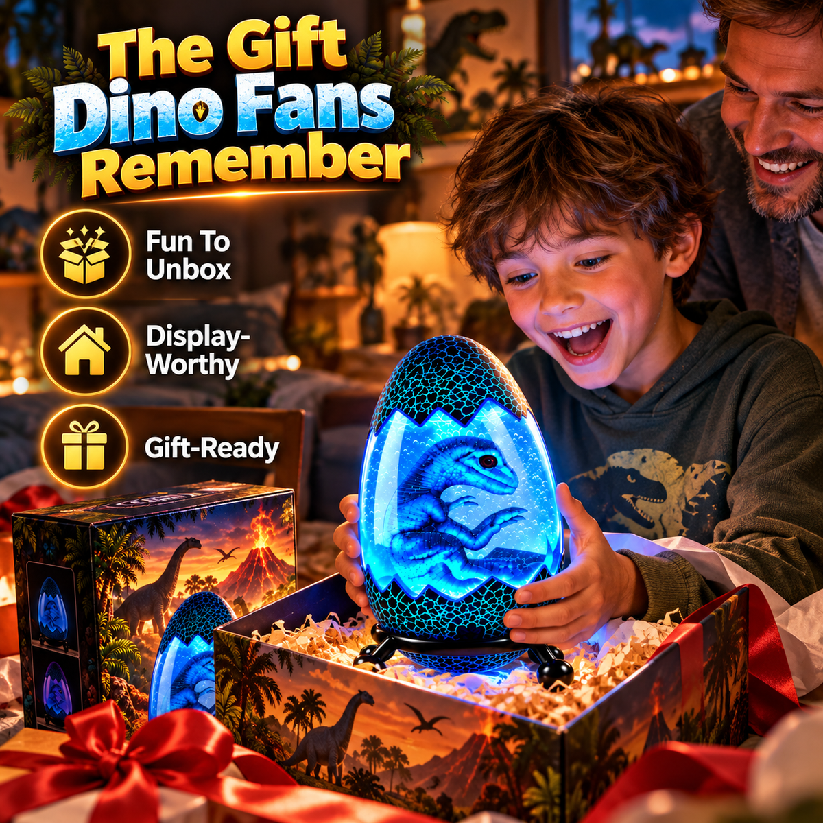 🦖 Glowing Dinosaur Egg Lamp – The Ultimate Gift for Dino Fans