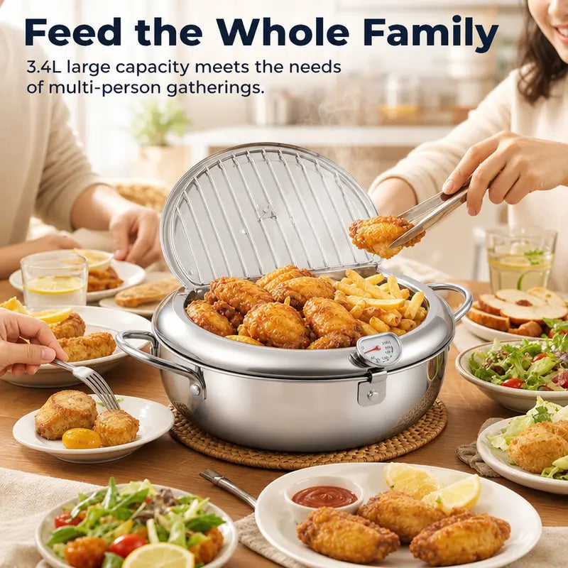 304 Grade Stainless Steel Deep Fryer Pot