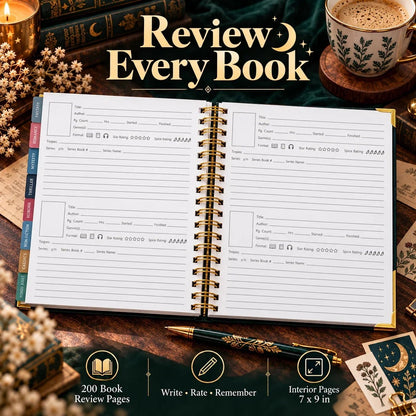 Midnight Study Hardcover Reading Planner for Book Lovers
