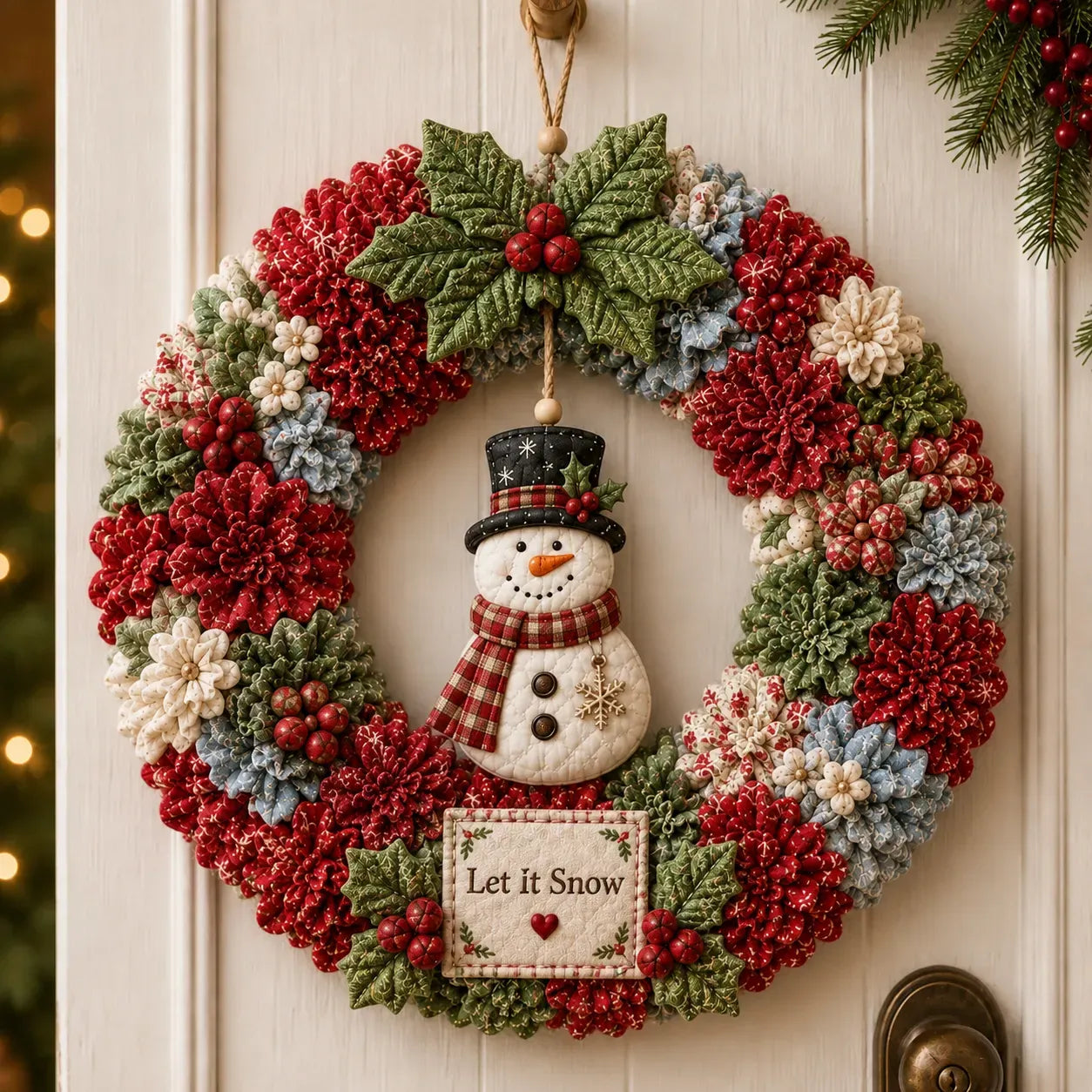 ⏰LAST DAY 49% OFF - 3D Fabric Poke Wreath DIY Kit 🎄🧡 (Video Tutorial & Finished Wreath Reference Included ✨ Beginner-friendly)