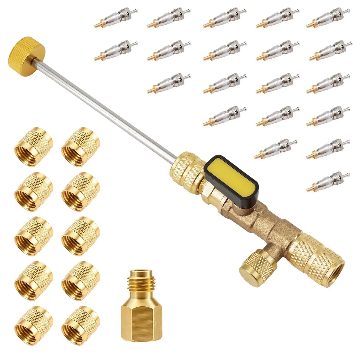 🔧 50% OFF Dual-Size AC Valve Core Remover & Installer Kit 1/4" & 5/16" SAE