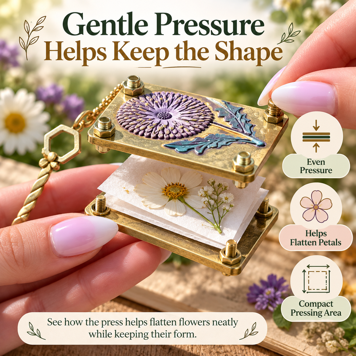 🌸Mini Flower Press – Portable Pocket Press for Flowers & Leaves