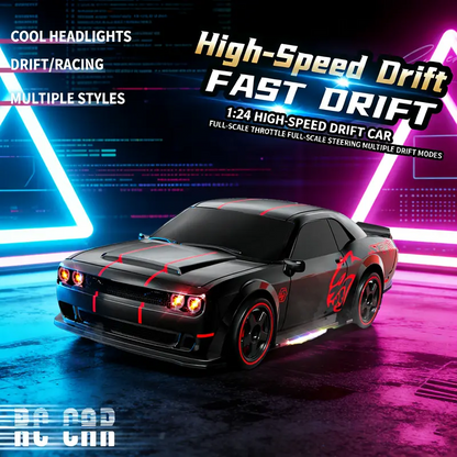 🔥 50% OFF 4WD RC Drift Car For Kids – 2.4GHz Remote Control Racing Car With LED Lights