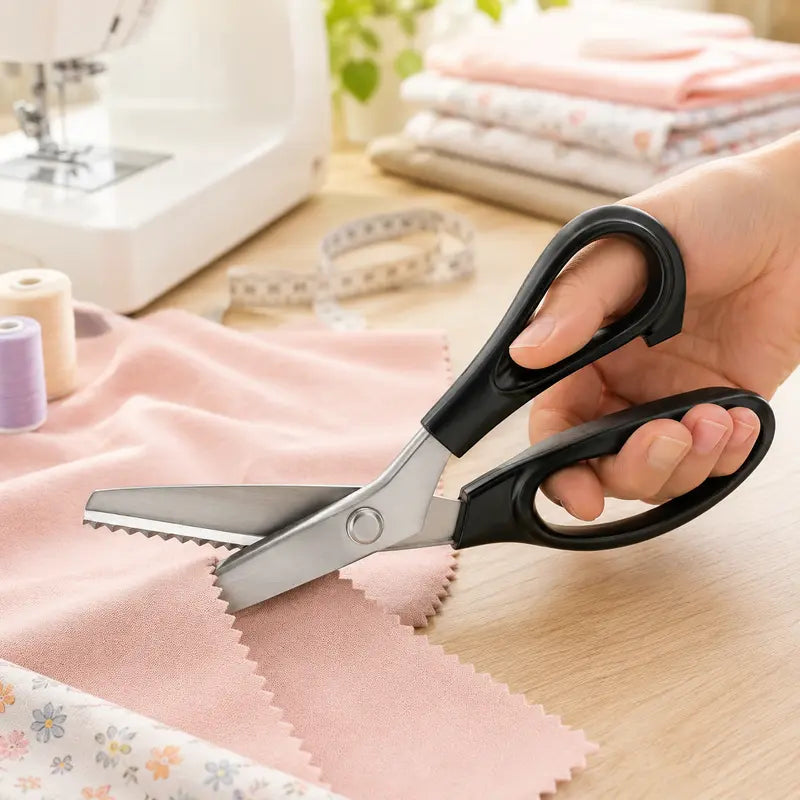 Stainless Steel Zig Zag Pinking Shears with Serrated Teeth