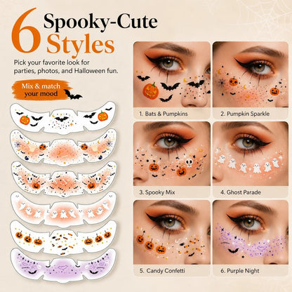 🌸✨Temporary Freckle Face Tattoos – 6 Fun Styles for Every Mood 💫 Festivals, Parties & Daily Looks🎉
