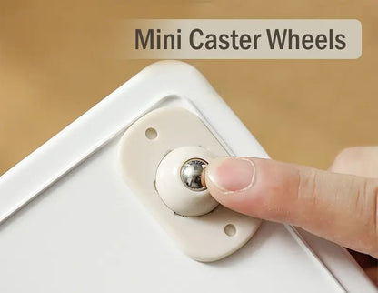 8 Counts Self Adhesive Mini Caster Wheels, 360 Degree Rotation,durable,Strong Load Low Noise Self Caster Wheels