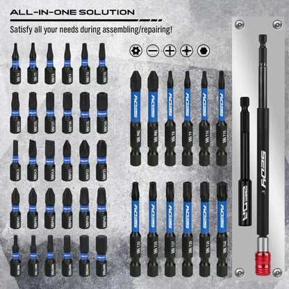 80-Piece Magnetic Impact Nut Driver Set – SAE & Metric Socket Bits with Adapters, Extensions & Bit Holder