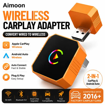 2026 Latest Wireless CarPlay Adapter 2-in-1