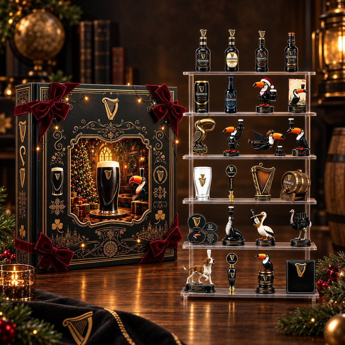 Guinness 2026 Limited Edition Advent Calendar 24-Piece Miniature Collectibles Holiday Countdown Gift for Beer Lovers & Collectors