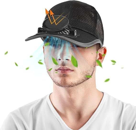 🔥Buy 2 Free Shipping ✨Cooling Solar Fan Hat – UV Protection & Breathable Mesh