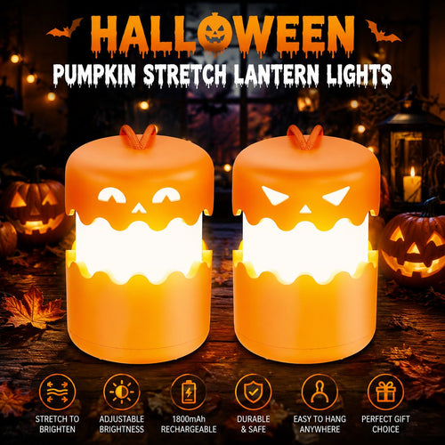 Rechargeable Halloween Pumpkin Lantern Light Collapsible Jack O Lantern🎃