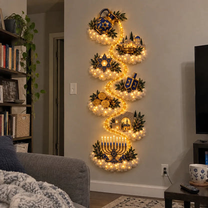 🔥🎁🕎 Hanukkah Festival of Lights Wall Decor Collection – 4 Glowing Designs Celebrating Eight Nights of Light ！！！✨