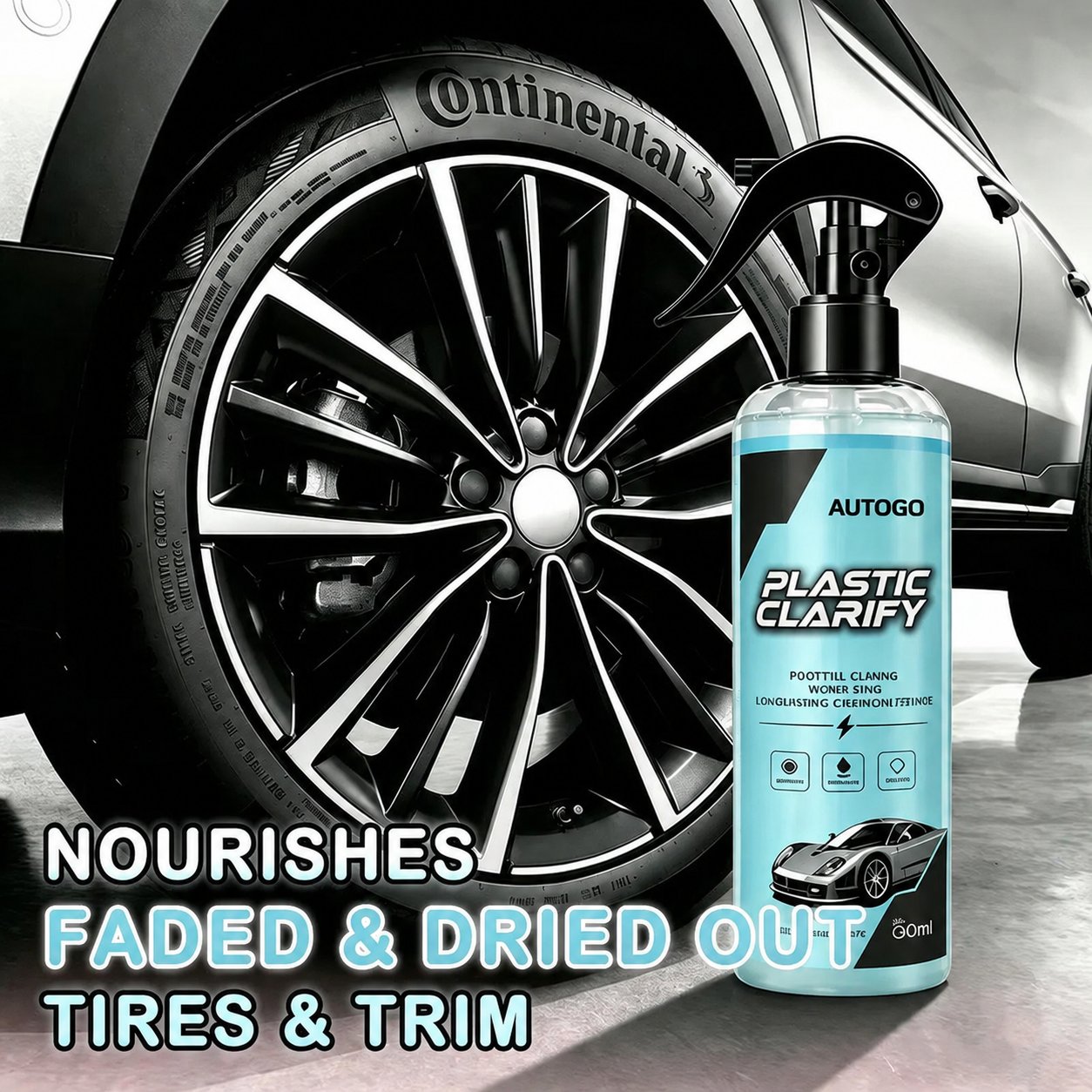 ✨🚗High‑Performance Car Plastic & Rubber Trim Restorer Spray