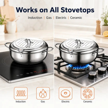 304 Grade Stainless Steel Deep Fryer Pot