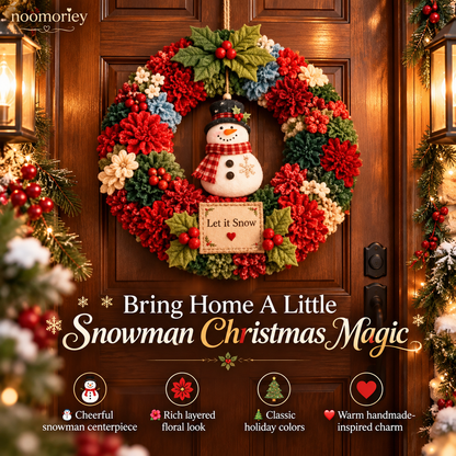 ⛄ Let It Snow Christmas Snowman Wreath