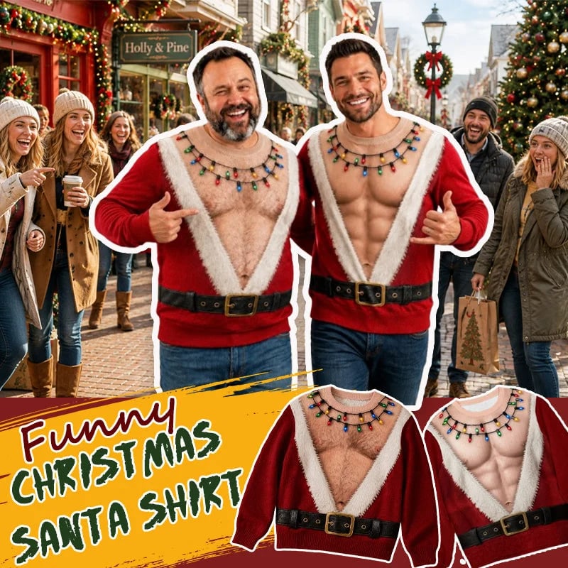 🎅 Hilarious Santa Illusion Christmas Long Sleeve Shirt